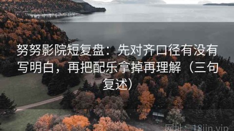 努努影院短复盘：先对齐口径有没有写明白，再把配乐拿掉再理解（三句复述）