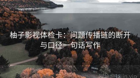 柚子影视体检卡：问题传播链的断开与口径一句话写作