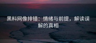 黑料网像排错：情绪与前提，解读误解的真相