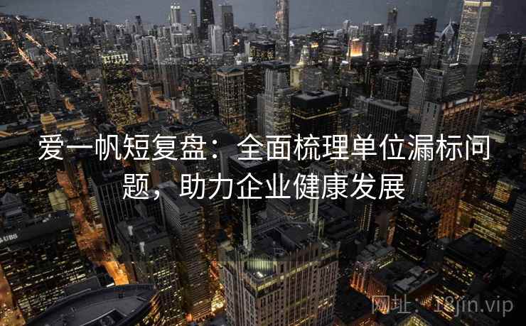 爱一帆短复盘：全面梳理单位漏标问题，助力企业健康发展