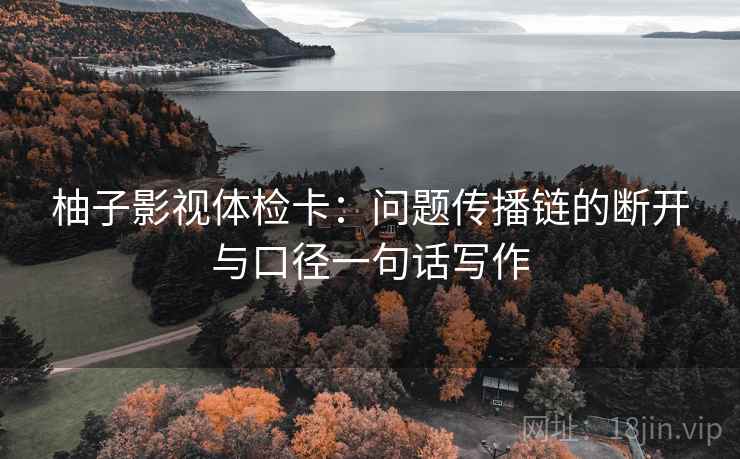 柚子影视体检卡：问题传播链的断开与口径一句话写作