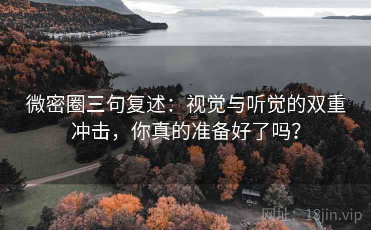 微密圈三句复述:视觉与听觉的双重冲击,你真的准备好了吗? 微密圈三句复述:视觉与听觉的双重冲击,你真的准备好了吗?